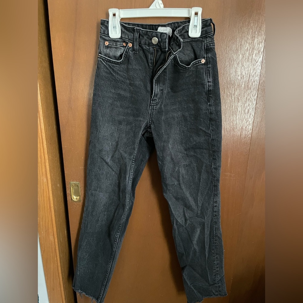 Black Topshop Straight Jeans